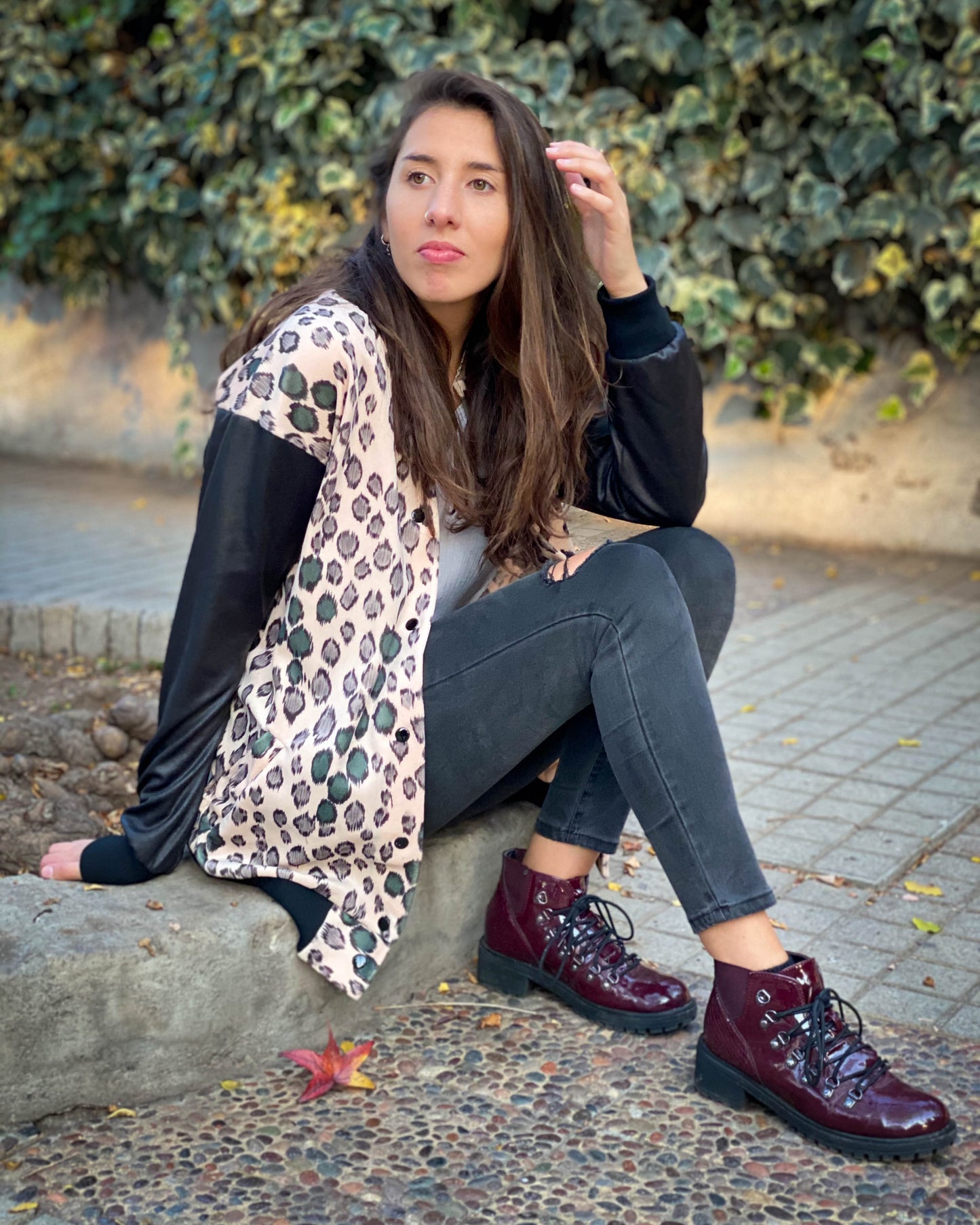 BOMBER PRINT ROSE LARGA.