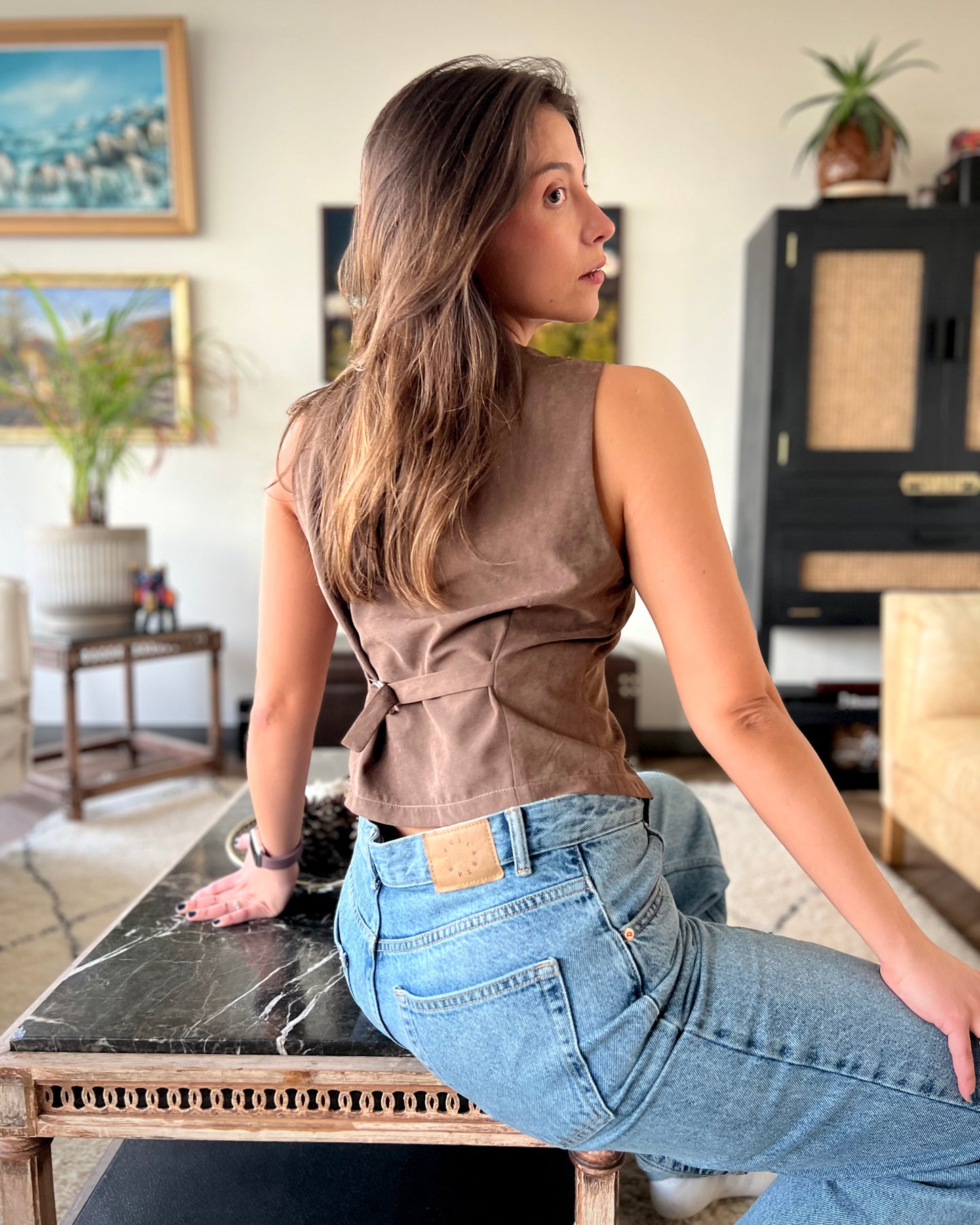 VEST CUPRO CHOCOLATE.