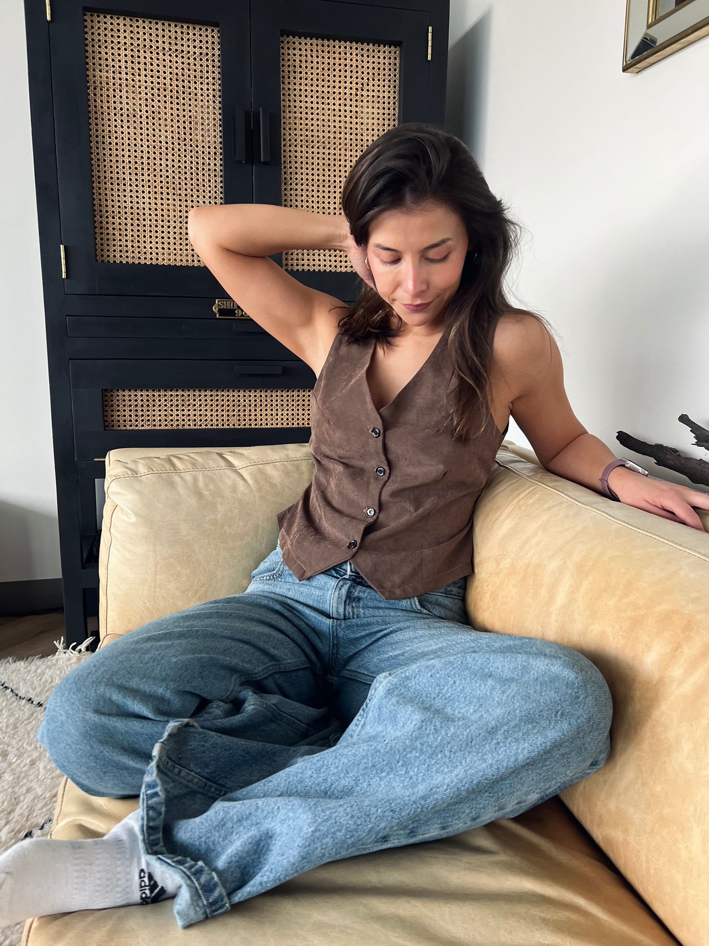 VEST CUPRO CHOCOLATE.