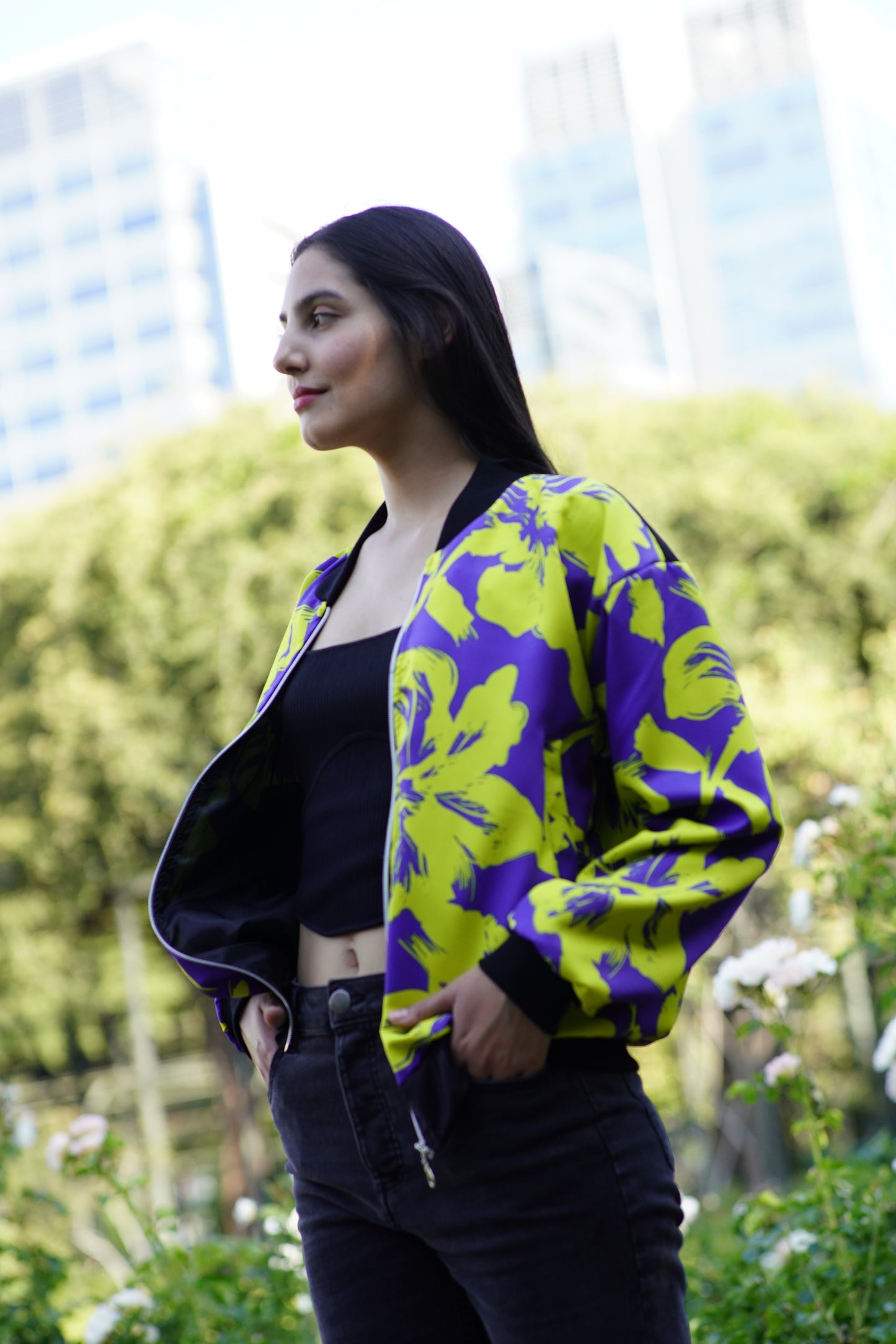 BOMBER MORADA/AMARILLO.