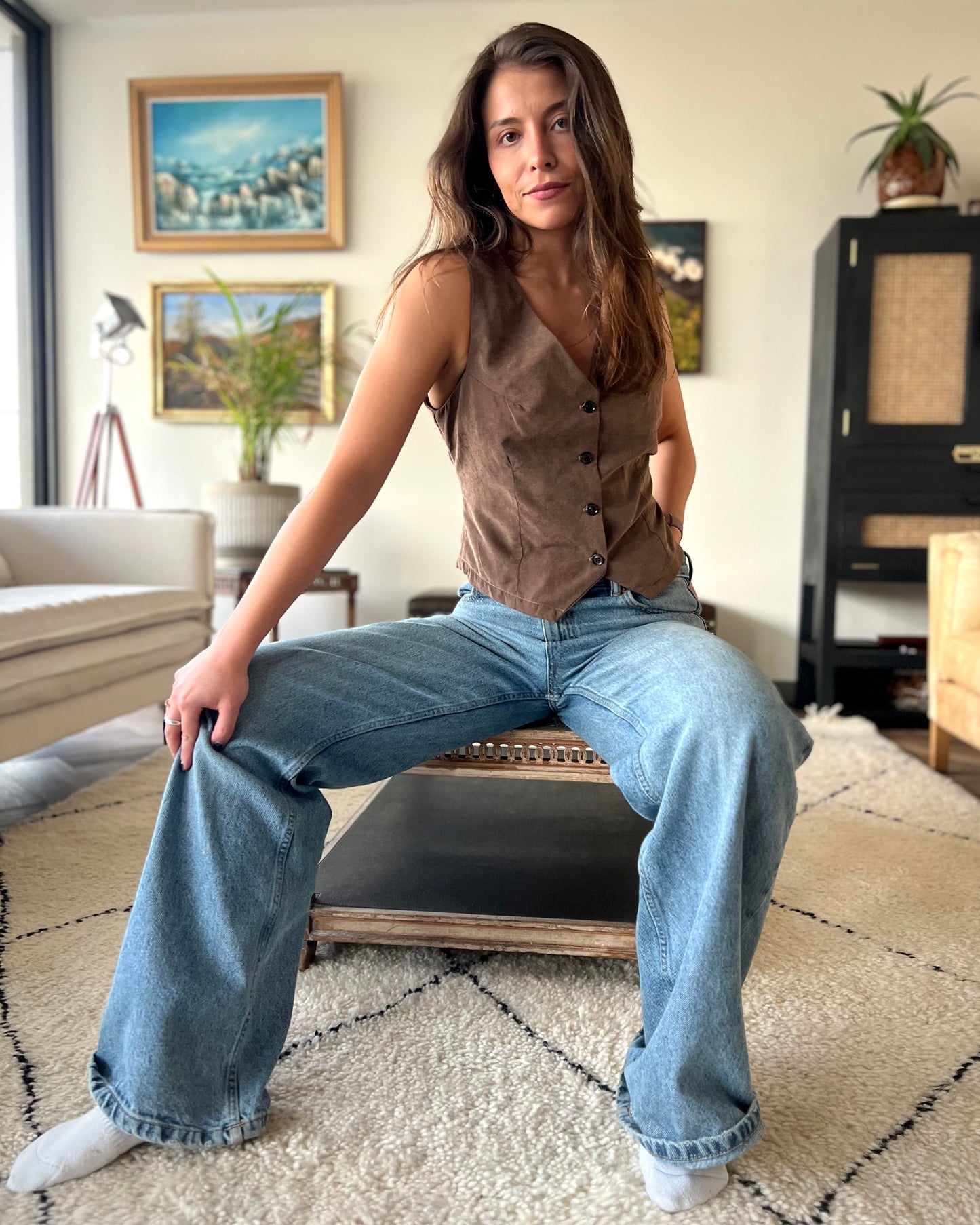 VEST CUPRO CHOCOLATE.