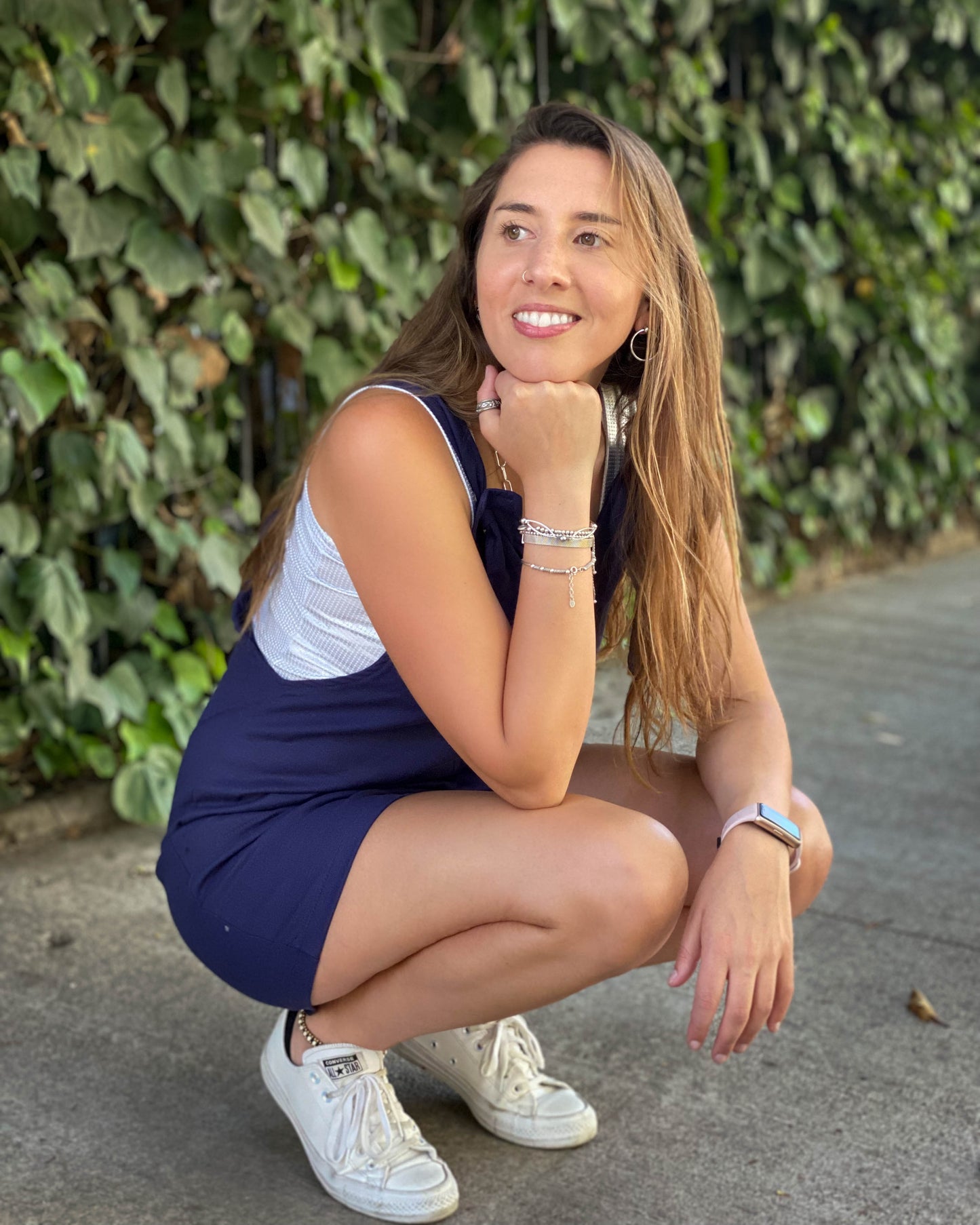 JARDINERA LINO CORTA AZUL.