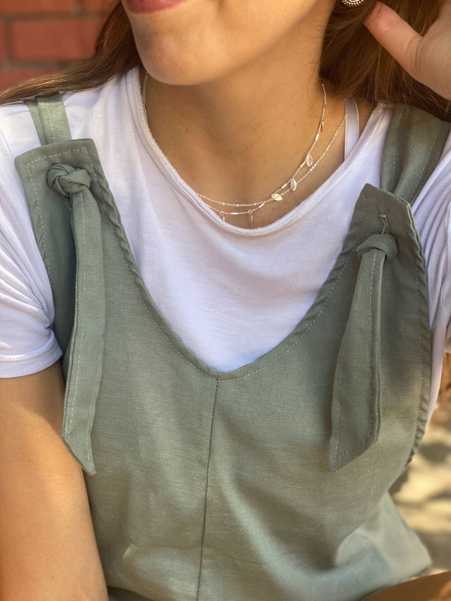 JARDINERA LINO CORTA VERDE.