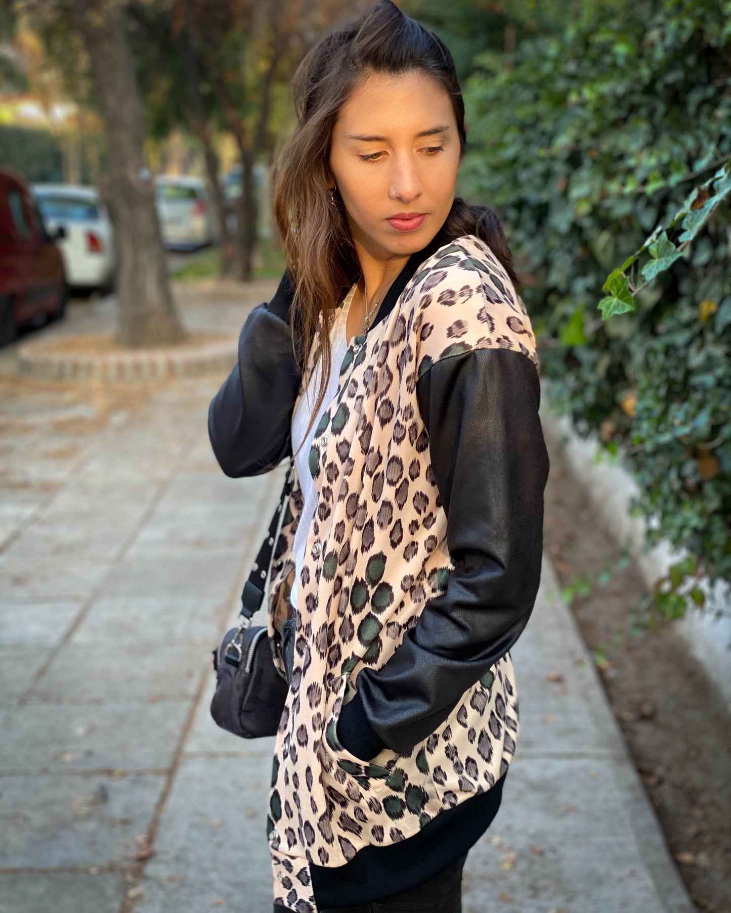 BOMBER PRINT ROSE LARGA.