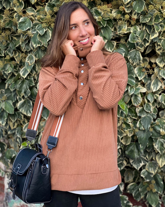 POLERÓN CORDUROY CAMEL.