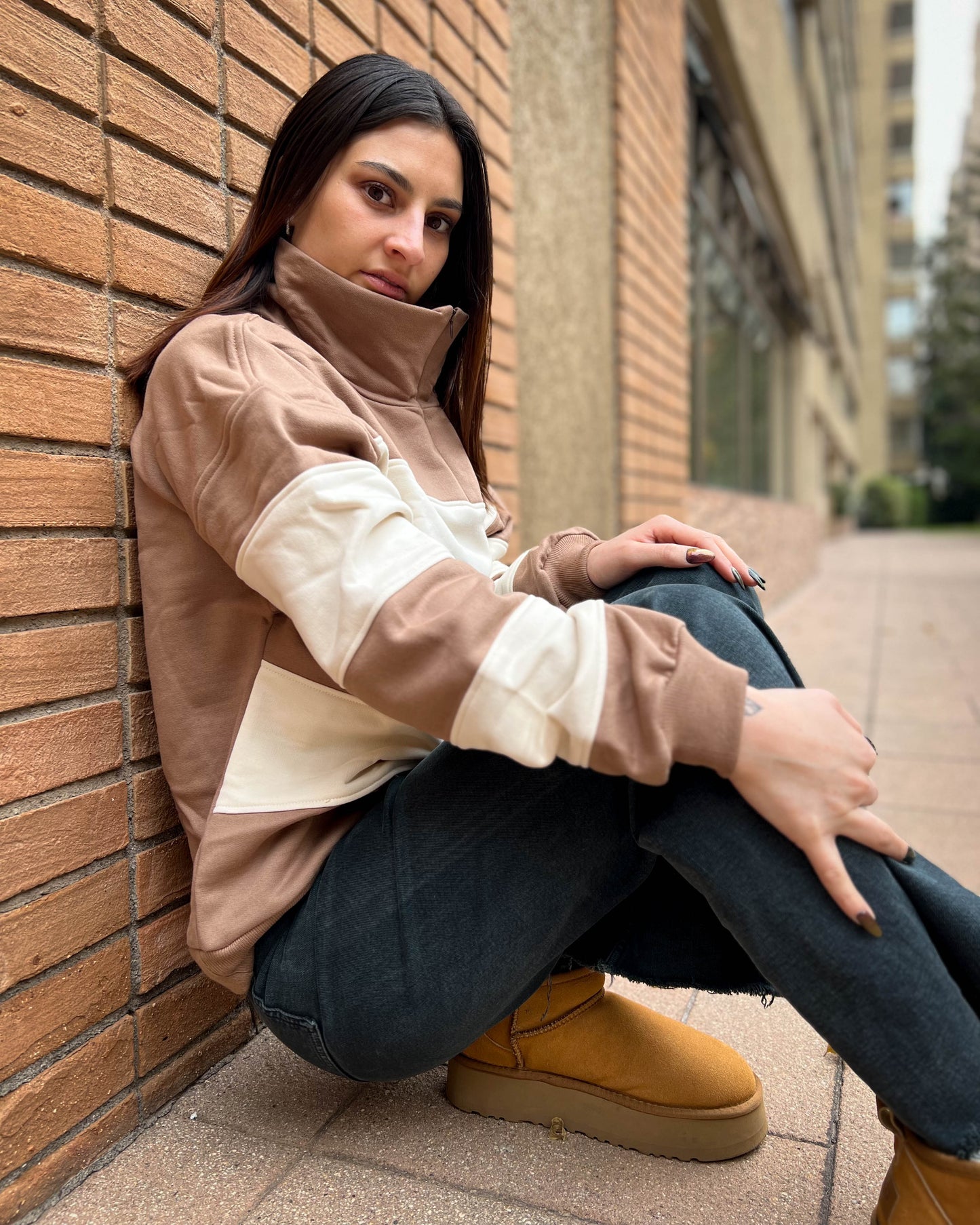 POLERON OVERSIZE COLOR CAMEL.