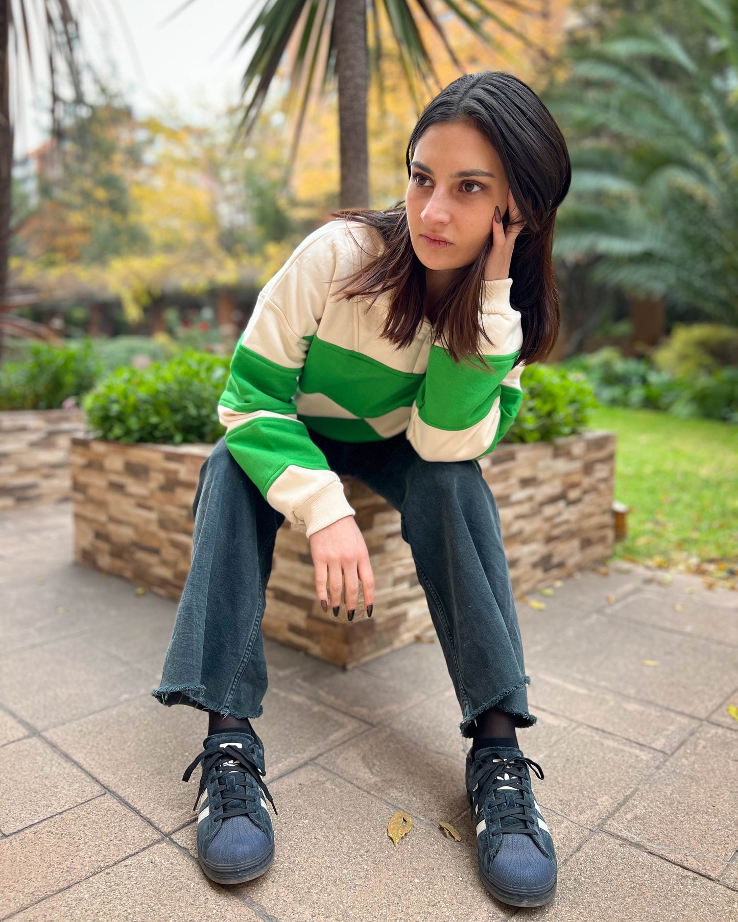 POLERON OVERSIZE COLOR VERDE.