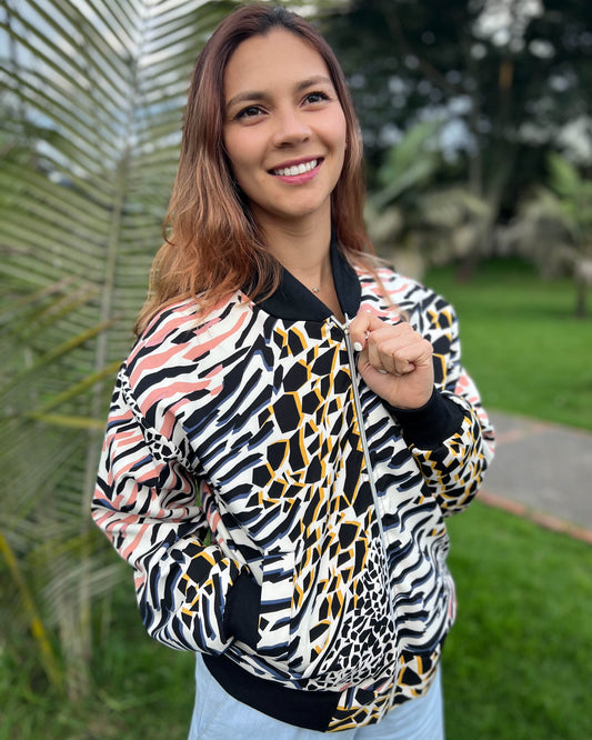 BOMBER JACKET PARTY AMARILLO.