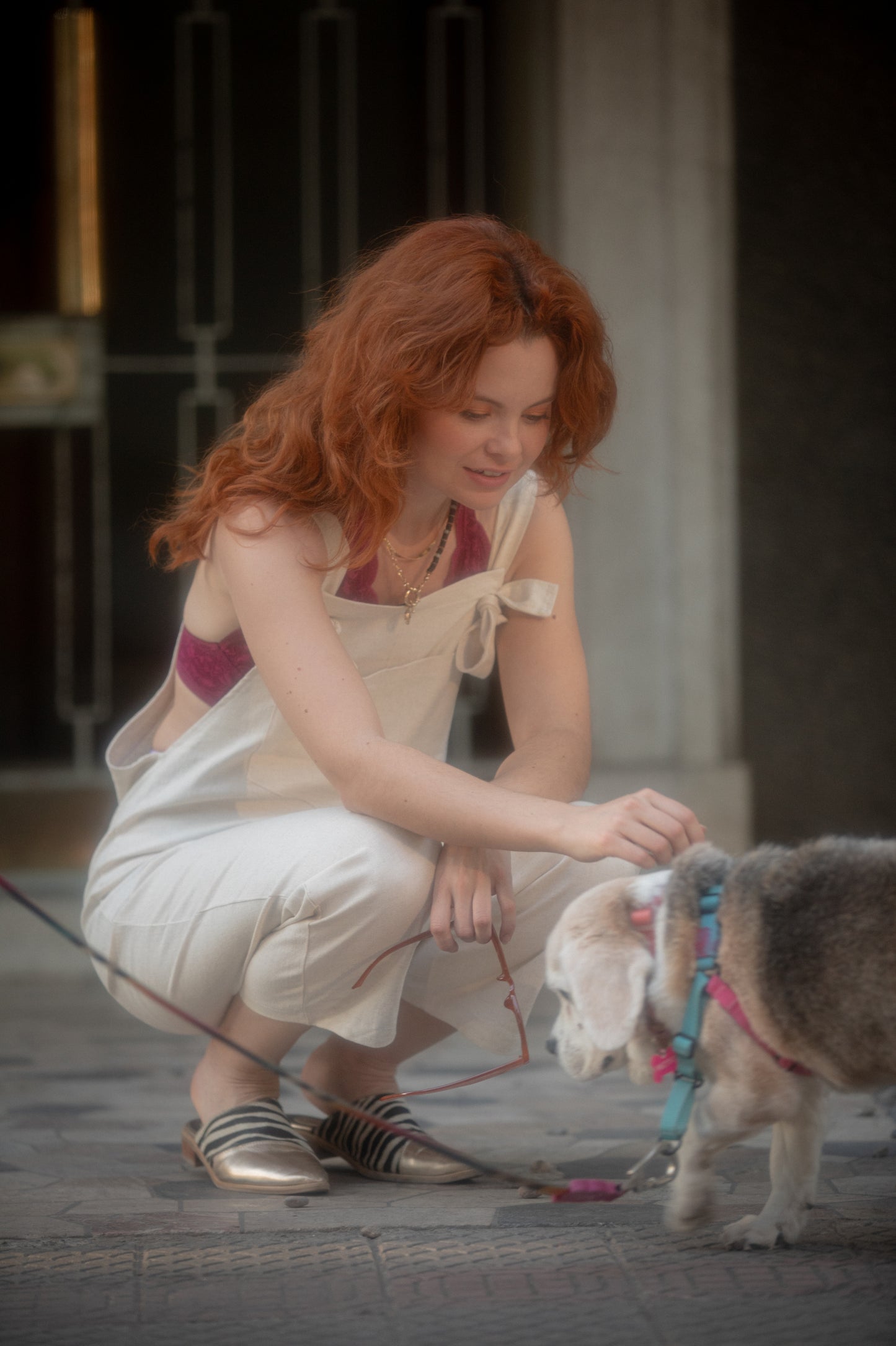 JARDINERA LINO LARGA BEIGE.