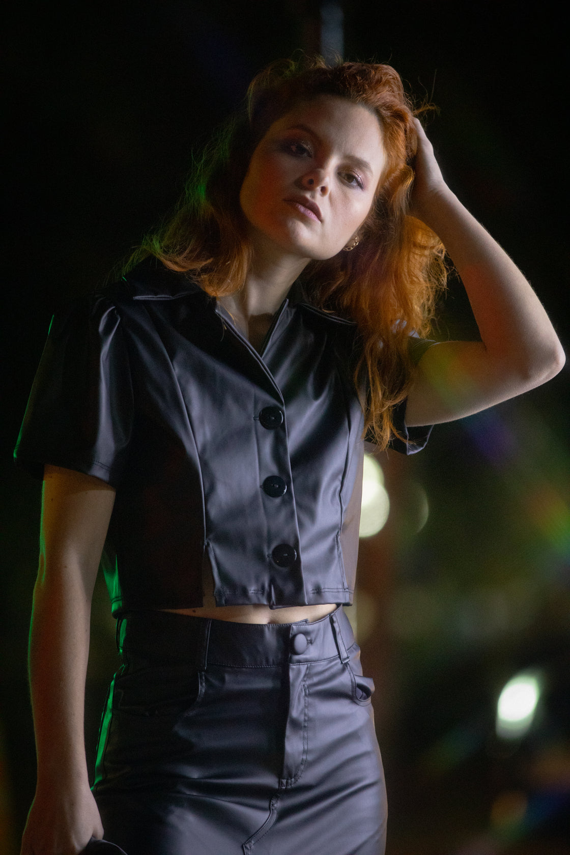 TOP ECOCUERO BOTONES.