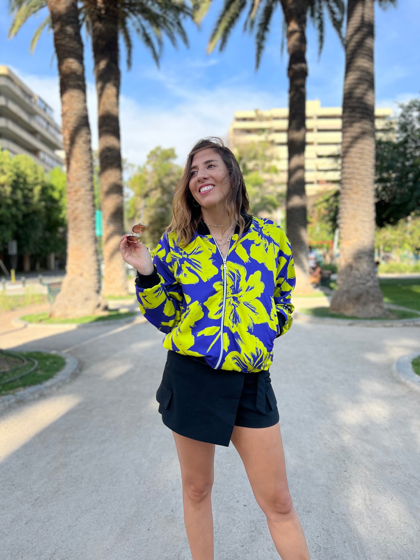 BOMBER MORADA/AMARILLO.